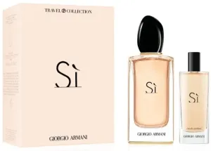 Giorgio Armani Sì darčeková kazeta parfumovaná voda 100 ml + parfumovaná voda 15 ml pre ženy