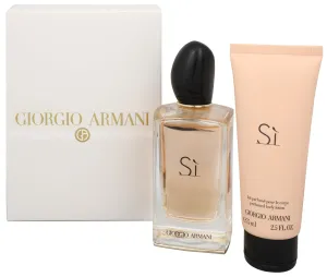 Giorgio Armani Sì darčeková kazeta parfumovaná voda 100 ml + telové mlieko 75 ml pre ženy
