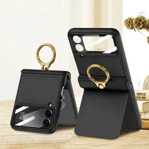 Kryt GKK Magnetic Ring case čierny – Samsung Galaxy Z Flip 4