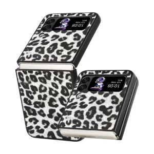 Kryt Pattern Case Biely leopard – Samsung Galaxy Z Flip 4