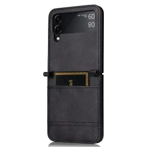 Kryt Retro Leather čierny – Samsung Galaxy Z Flip 4