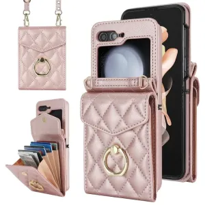 Peňaženkové puzdro Diamond Card case ružové – Samsung Galaxy Z Flip 5