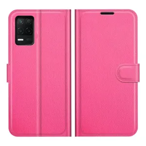 Peňaženkové puzdro Litchi ružové – Realme 8 5G