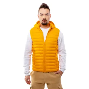 Men's quilted vest GLANO - yellow #6181810