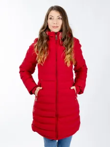Women's quilted jacket GLANO - burgundy