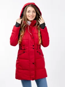Women's quilted jacket GLANO - red
