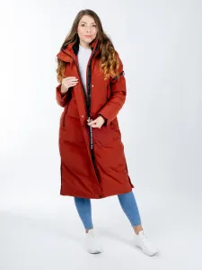 Women's winter jacket GLANO - brick