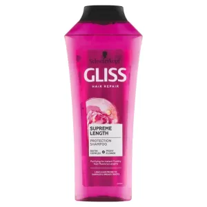 Schwarzkopf Gliss Supreme Length Protection Shampoo 400 ml šampón pre ženy na poškodené vlasy; na rozštiepené končeky