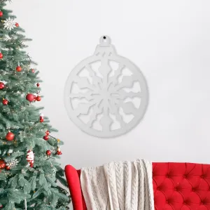 Vianočná dekorácia - guľa - 36,5 x 44 cm - biela / zlatá