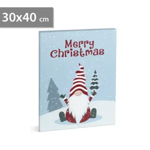 Vianočný LED obrázok - s vešiakom na stenu , 2 x AA, 30 x 40 cm #2141086