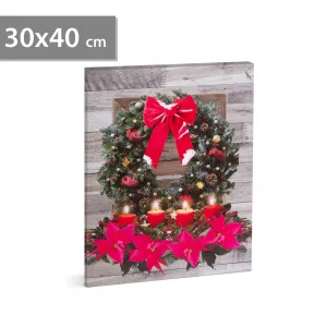 Vianočný LED obrázok - s vešiakom na stenu , 2 x AA, 30 x 40 cm #2141091