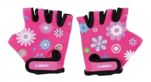 GLOBBER - Toddler detské ochranné rukavičky XS -flowers pink