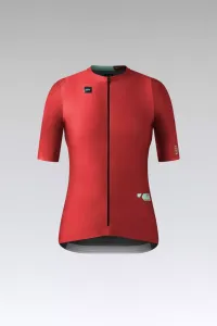 GOBIK Cyklistický dres s krátkym rukávom - ATTITUDE 2.0 - červená/bordová/oranžová