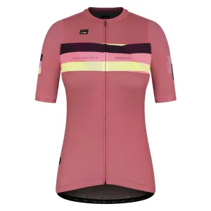 GOBIK Cyklistický dres s krátkym rukávom - STARK LADY - bordová/ružová/žltá