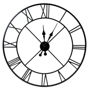 Nástenné hodiny Italy 80 cm, čierne