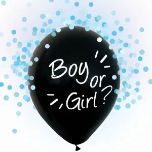 BALÓNIKY Boy or Girl - modré konfety 4 ks