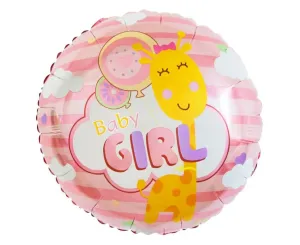 Godan Fóliový balón - Baby girl, kruh 45 cm