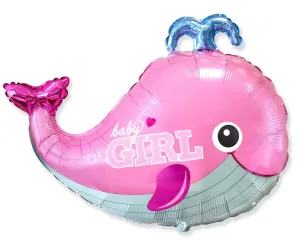 Godan Fóliový balón Veľryba - Baby Girl 60 cm
