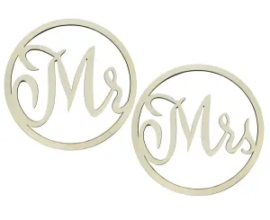 Godan Drevená svadobná dekorácia - Mr.&  Mrs. 2 ks