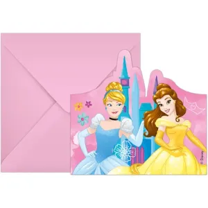 Pozvánky s obálkami Princezné Disney 6 ks