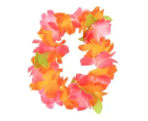 Godan Havajská kvetovaná čelenka - oranžovo/ružová