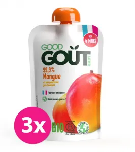 3x GOOD GOUT BIO Kapsička ovocná Mango 120 g, 4m+ #7352166