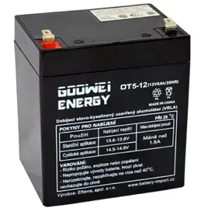 GOOWEI ENERGY Bezúdržbový olovený akumulátor OT5-12, 12 V, 5 Ah