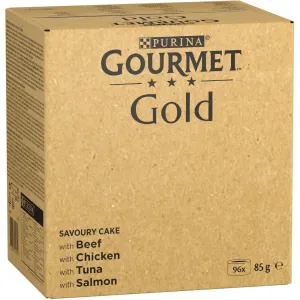 Jumbo balenie Gourmet Gold Raffiniertes Ragout 96 x 85 g - hovädzie, kuracie, tuniak, losos