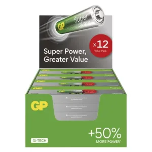 Alkalická batéria GP Super LR03 (AAA), 288 ks, display box