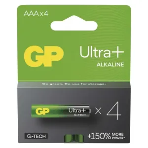 GP Alkalická batéria Ultra Plus AAA (LR03), 4 ks