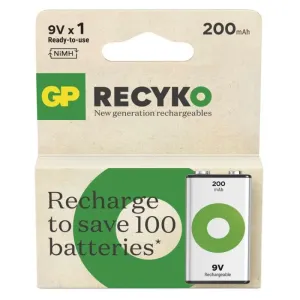 GP Nabíjateľná batéria ReCyko 200 (9 V), 1 ks