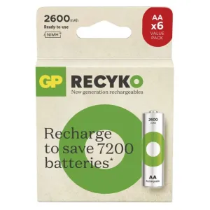 GP Nabíjacia batéria ReCyko 2600 AA (HR6), 6 ks