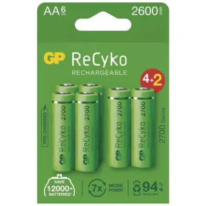 Nabíjacie batérie GP B2127V ReCyko, 2700mAh, AA, 6ks