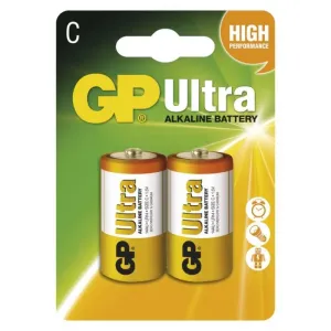 Alkalické batérie GP Ultra LR14 (C), 2 ks v balení