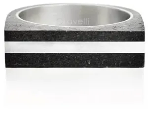 Gravelli Betónový prsteň antracitový Stamp Steel GJRUSSA004 53 mm