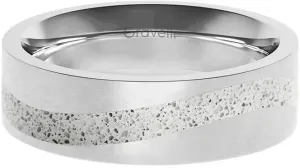 Gravelli Betónový prsteň Curve oceľová / sivá GJRWSSG113 53 mm