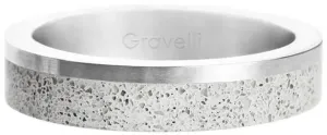 Gravelli Betónový prsteň Edge Slim oceľová / sivá GJRUSSG021 66 mm