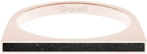 Gravelli Oceľový prsteň s betónom One Side bronzová / antracitová GJRWRGA121 50 mm