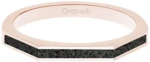 Gravelli Oceľový prsteň s betónom Three Side bronzová / antracitová GJRWRGA123 50 mm
