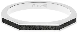 Gravelli Oceľový prsteň s betónom Three Side oceľová / antracitová GJRWSSA123 50 mm