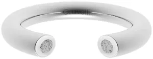 Gravelli Otvorený prsteň s betónom Open oceľová / sivá GJRWSSG107 50 mm