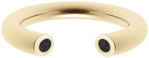 Gravelli Otvorený prsteň s betónom Open zlatá / antracitová GJRWYGA107 50 mm