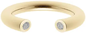 Gravelli Otvorený prsteň s betónom Open zlatá / šedá GJRWYGG107 53 mm