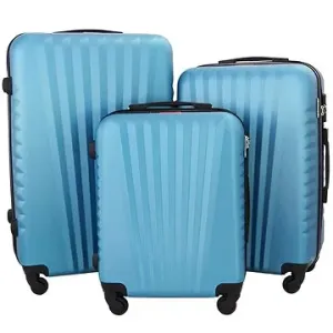 Gravitt Sada 3 Cestovných kufrov škrupinové, M/L/XL svetlo modrá