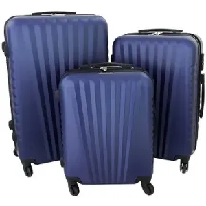 Gravitt Súprava 3 Cestovných kufrov škrupinové, M / L / XL tmavo modrá