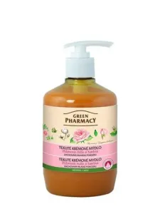 Green Pharmacy Tekuté krémové mydlo - zachováva mladú pokožku - pižmová ruža a bavlna  460ml