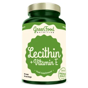 GreenFood Nutrition Lecithin + Vitamin E kapsuly pre normálnu činnosť nervovej sústavy 90 cps