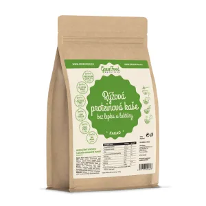 GreenFood Nutrition Proteínová ryžová kaša bez lepku a laktózy instantná kaša s proteínom príchuť Cocoa 500 g