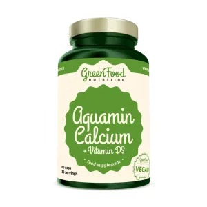 GreenFood Nutrition Aquamin Calcium + Vitamin D3 podpora normálneho stavu kostí a zubov 60 cps