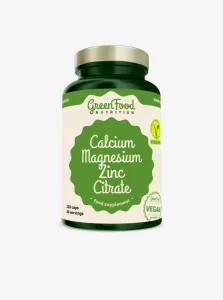 GreenFood Nutrition Calcium & Magnesium & Zinc Citrate kapsuly na podporu zdravia kostí, kĺbov a zubov 120 cps